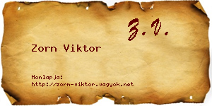 Zorn Viktor névjegykártya